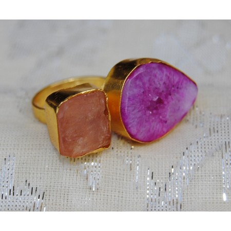 Druzy  Dual Tone Ring 